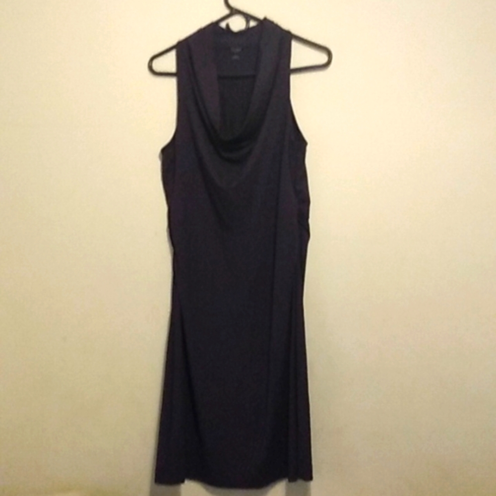 Ann Taylor deep plum stretch rayon dress